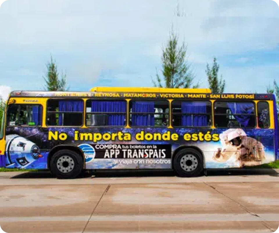 Medallones publicitarios en autobuses urbanos URBAN