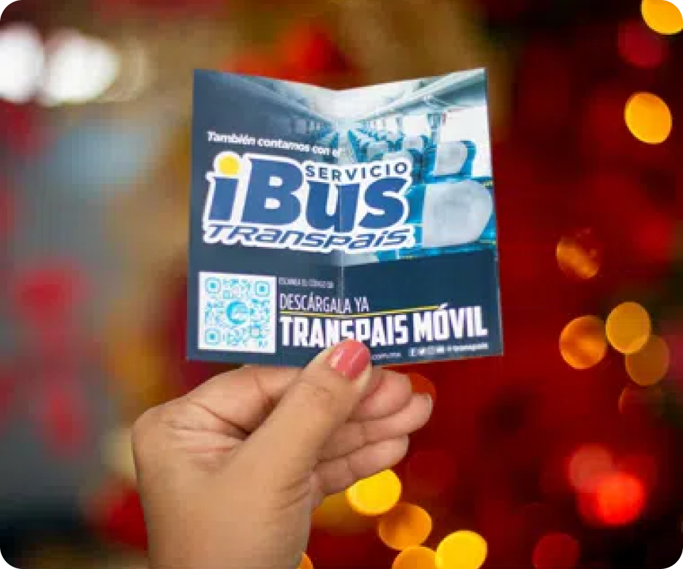 Portaboletos publicitarios de Transpais